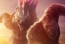 Godzilla und Kong am Rennen, Cover vom Film "Godzilla x Kong"