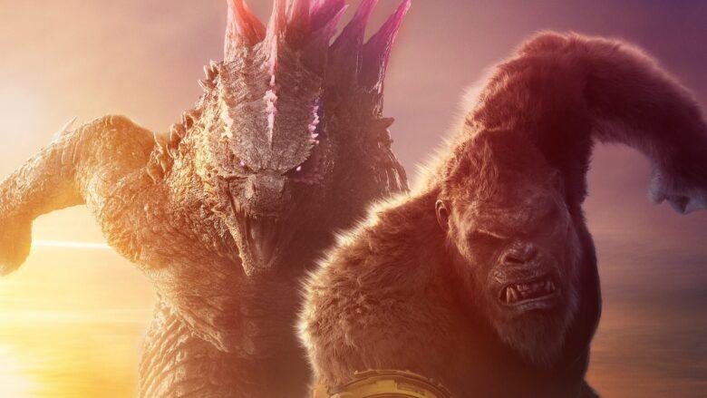 Godzilla und Kong am Rennen, Cover vom Film "Godzilla x Kong"